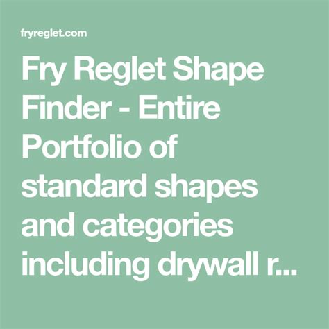 Shape Finder by Fry Reglet 